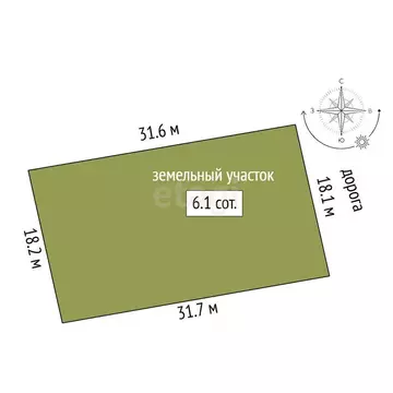 Участок в Калиновка, улица Абденановой (6.06 м)