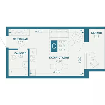Квартира-студия: Краснодар, посёлок Берёзовый, микрорайон ...