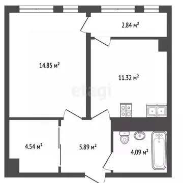1-к кв. Ростовская область, Батайск ул. Ленина, 168Г (40.2 м)