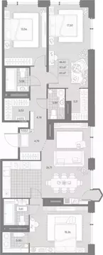 3-к кв. Санкт-Петербург Пионерская ул., 53 (101.47 м)