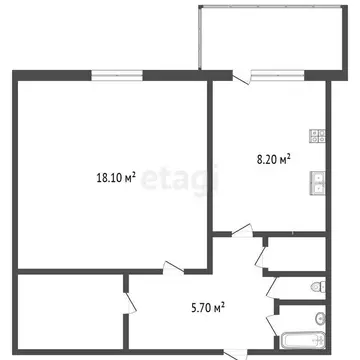 1-комнатная квартира: Новый Уренгой, район Северная Жилая Часть, ...