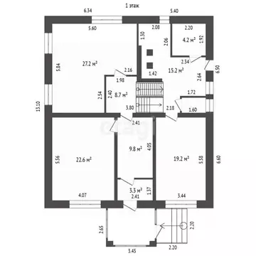Дом в Башкортостан, Стерлитамакский район, Отрадовский сельсовет, с. ...