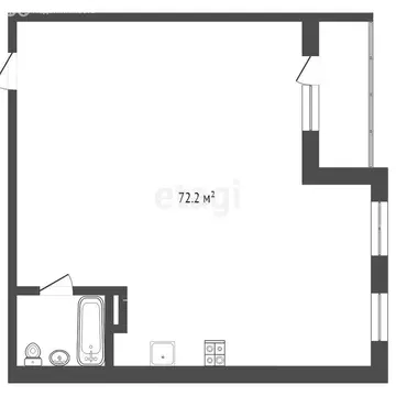 2-комнатная квартира: Тольятти, Спортивная улица, 69 (72 м)