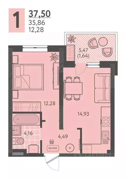1-к кв. Краснодарский край, Краснодар ул. Имени Виктора Анфиногенова, ...