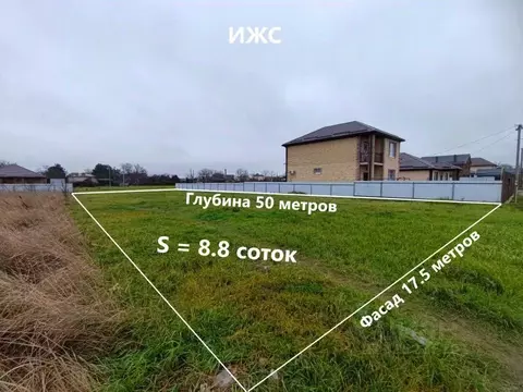 Участок в Краснодарский край, Темрюк Радужная ул., 165 (8.8 сот.)