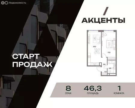 1-комнатная квартира: Москва, САО, район Восточное Дегунино, жилой ...