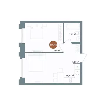 2-к кв. Новосибирская область, Новосибирск 19/56 Кварталы Телецентра ...