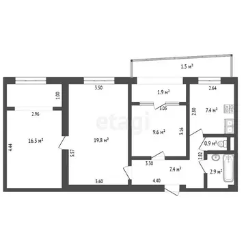 3-комнатная квартира: Феодосия, Крымская улица, 84 (67.7 м)