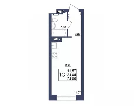 Студия Башкортостан, Уфа Космос жилой комплекс, лит1 (24.45 м)