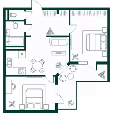 3-к кв. Дагестан, Дербент Новая История жилой комплекс (78.01 м)