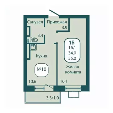 1-к кв. Московская область, Солнечногорск городской округ, Андреевка ...