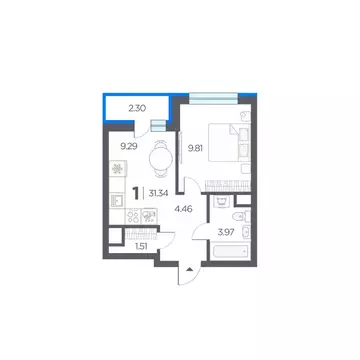 1-к кв. Рязанская область, Рязанский район, Дядьковское с/пос, с. ...