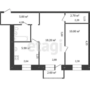 2-комнатная квартира: Комсомольск-на-Амуре, Севастопольская улица, 16 ...