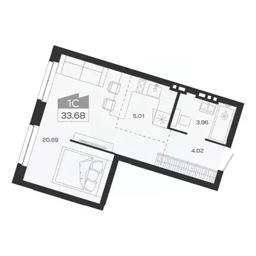 1-к кв. Новосибирская область, Новосибирский район, Краснообск рп ...