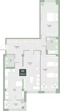 Свободной планировки кв. Курганская область, Курган Заозерный ...