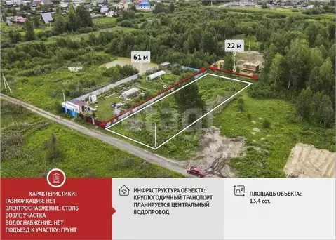 Участок в Тюменская область, Тюмень Ясень садовое товарищество, ул. ...