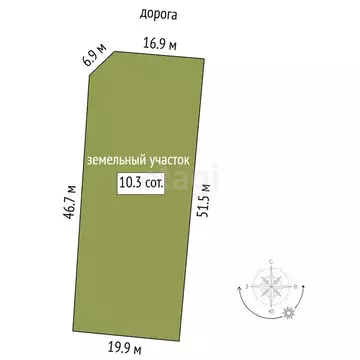 Участок в Тюмень, СНТ Солнечное, Садовая улица (10.29 м)