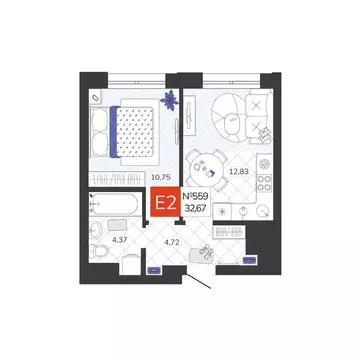 1-к кв. Тульская область, Тула Мясново мкр, Желания жилой комплекс ...