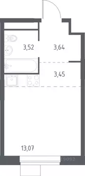 Студия Московская область, Балашиха ул. Бояринова, 32 (22.7 м)