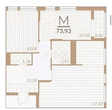 3-к кв. Тульская область, Тула ул. Генерала Маргелова, 3Б (74.0 м)