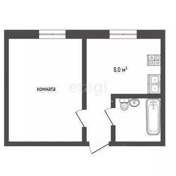 1-к кв. Ямало-Ненецкий АО, Муравленко ул. Ленина, 6 (33.6 м)