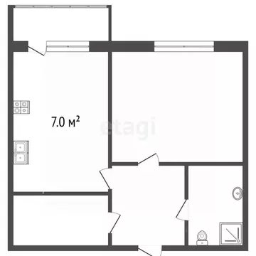1-к кв. Ярославская область, Рыбинск ул. Фурманова, 5 (29.1 м)