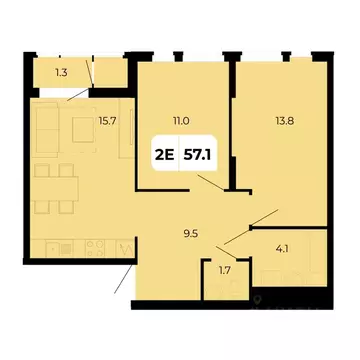 2-к кв. Ростовская область, Аксайский район, Щепкинское с/пос, пос. ...