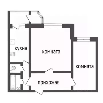 2-к кв. Тульская область, Тула Арсенальная ул., 18 (68.0 м)