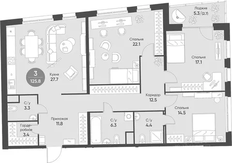 2-к кв. Новосибирская область, Кольцово рп Счастье в Кольцово жилой ...