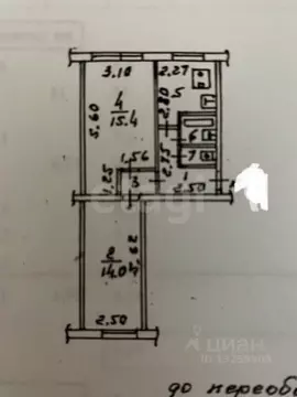 2-к кв. Липецкая область, Липецк ул. Плеханова, 50 (44.7 м)