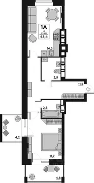 3-к кв. Волгоградская область, Волгоград пос. Ангарский, ул. ...
