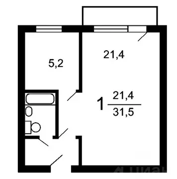 1-к кв. Москва ул. Верхняя Масловка, 4 (31.7 м)