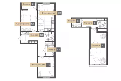 2-к кв. Калужская область, Калуга ул. Пухова, 20 (104.1 м)