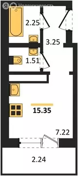 Квартира-студия: Воронеж, Ростовская улица, 18Ак1 (14.3 м)