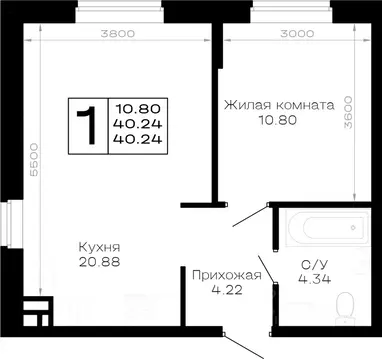 1-к кв. Краснодарский край, Анапа муниципальный округ, Нижняя ...