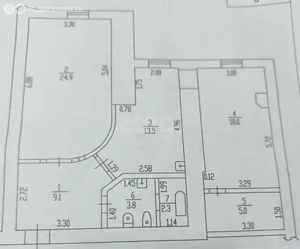 2-комнатная квартира: Барнаул, Молодёжная улица, 41 (77 м)