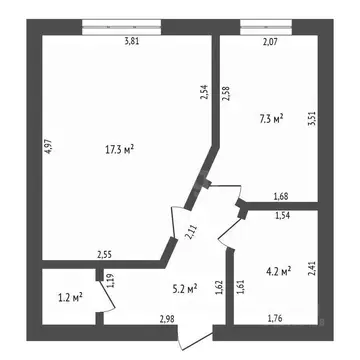 1-к кв. Амурская область, Благовещенск ул. Василенко, 14/3 (35.2 м)