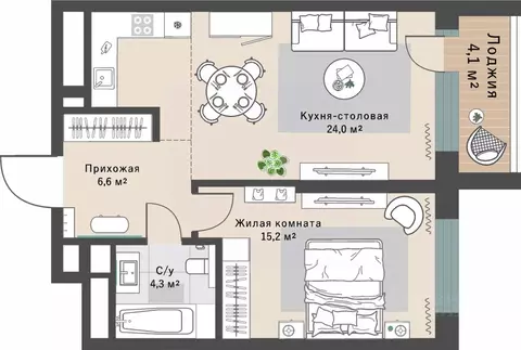 1-к кв. Свердловская область, Екатеринбург Эльмаш жилрайон, Изумрудный ...