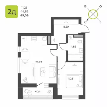 1-комнатная квартира: Екатеринбург, микрорайон Академический, 12-й ...