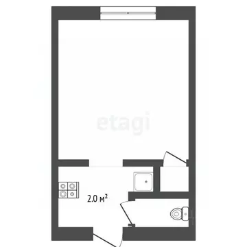 Студия Тюменская область, Тюмень Тарманы мкр, ул. Малышева, 24 (14.1 ...