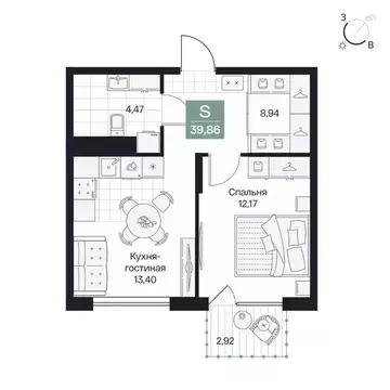 1-к кв. Волгоградская область, Волгоград просп. Имени В.И. Ленина, 59Г ...