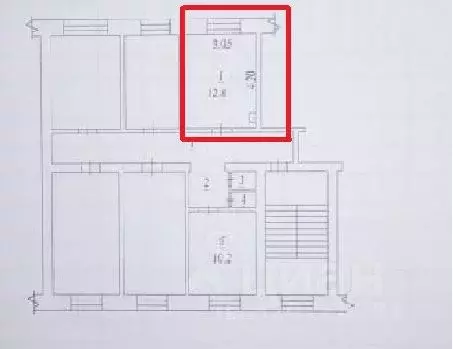 Комната Новосибирская область, Бердск ул. Ленина, 44 (12.8 м)
