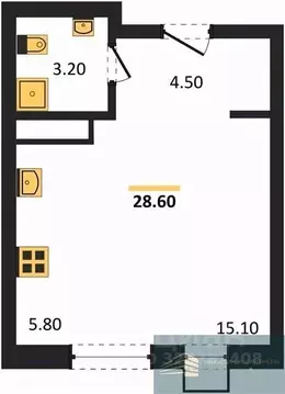Студия Воронежская область, Воронеж бул. Содружества, 6 (28.5 м)