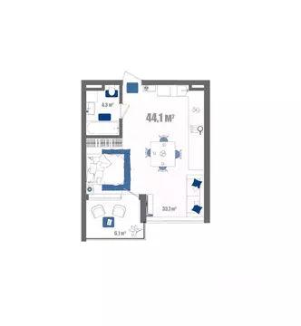 1-к кв. Крым, Судак ул. Набережная, 75 (44.1 м)