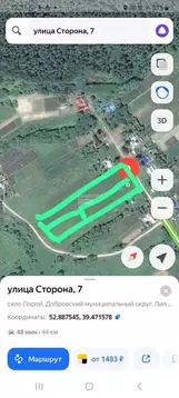 Участок в Липецкая область, Добровский муниципальный округ, с. Порой ...