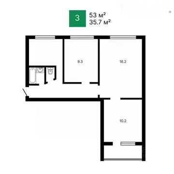 3-к кв. Пензенская область, Пенза просп. Победы, 142 (53.0 м)