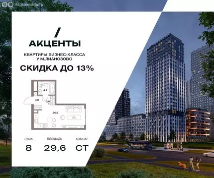 Квартира-студия: Москва, САО, район Восточное Дегунино, жилой комплекс ...