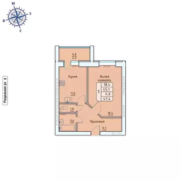 1-к кв. Орловская область, Орловский район, д. Коневка аллея Лесная, 4 ...