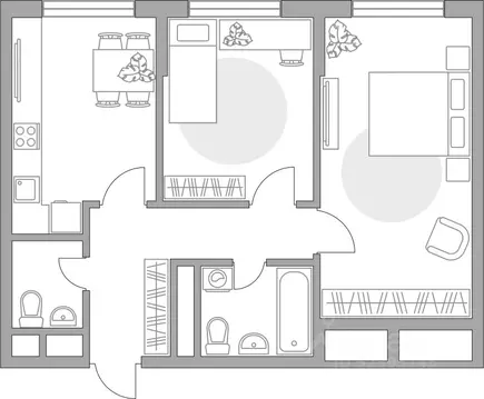 2-к кв. Московская область, Балашиха Алексеевская Роща мкр, Новая ...