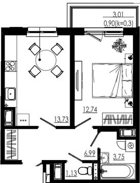 1-к кв. Ленинградская область, Тосненский район, Форносовское ...
